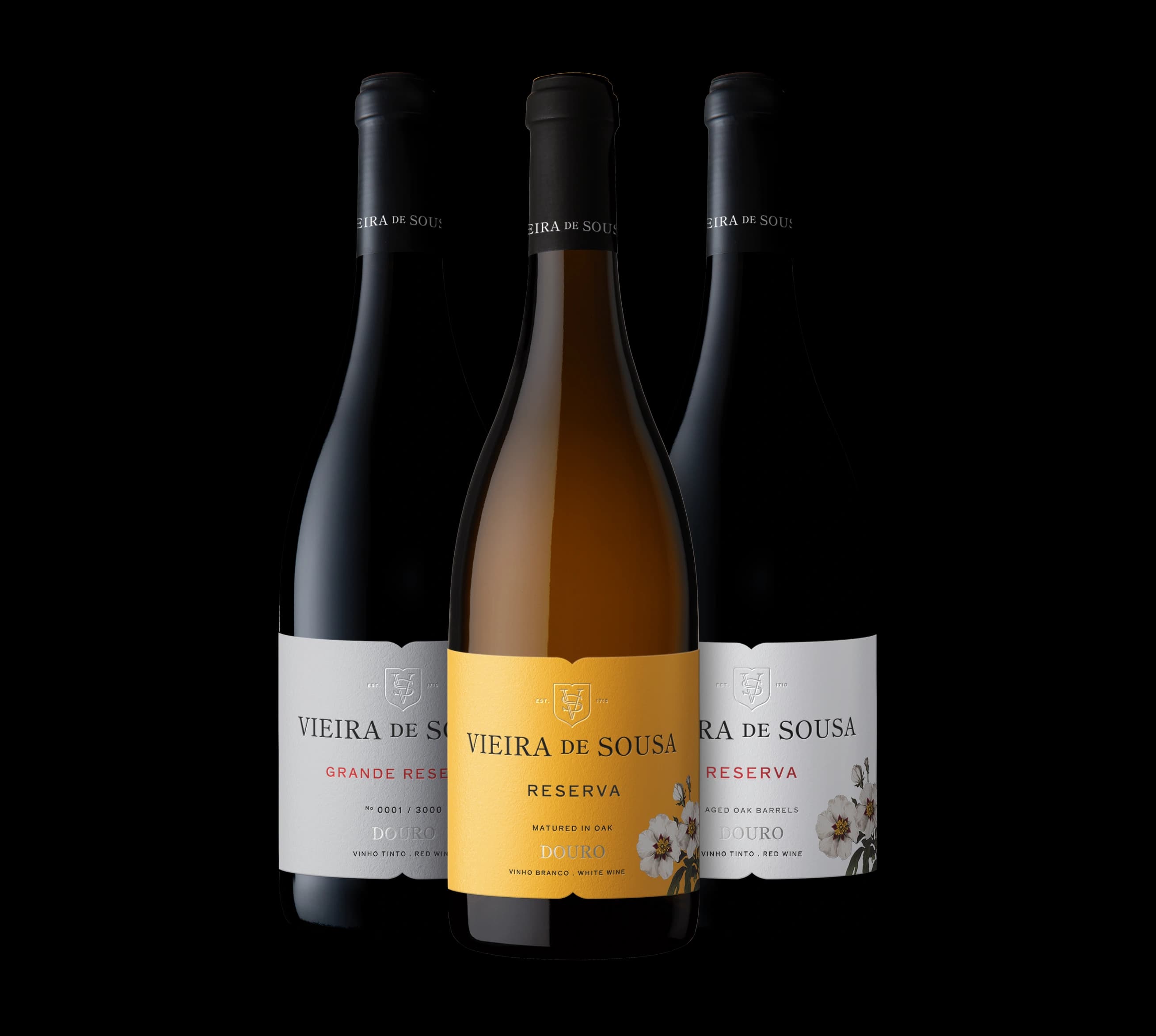 Vieira de Sousa Douro wine bottles